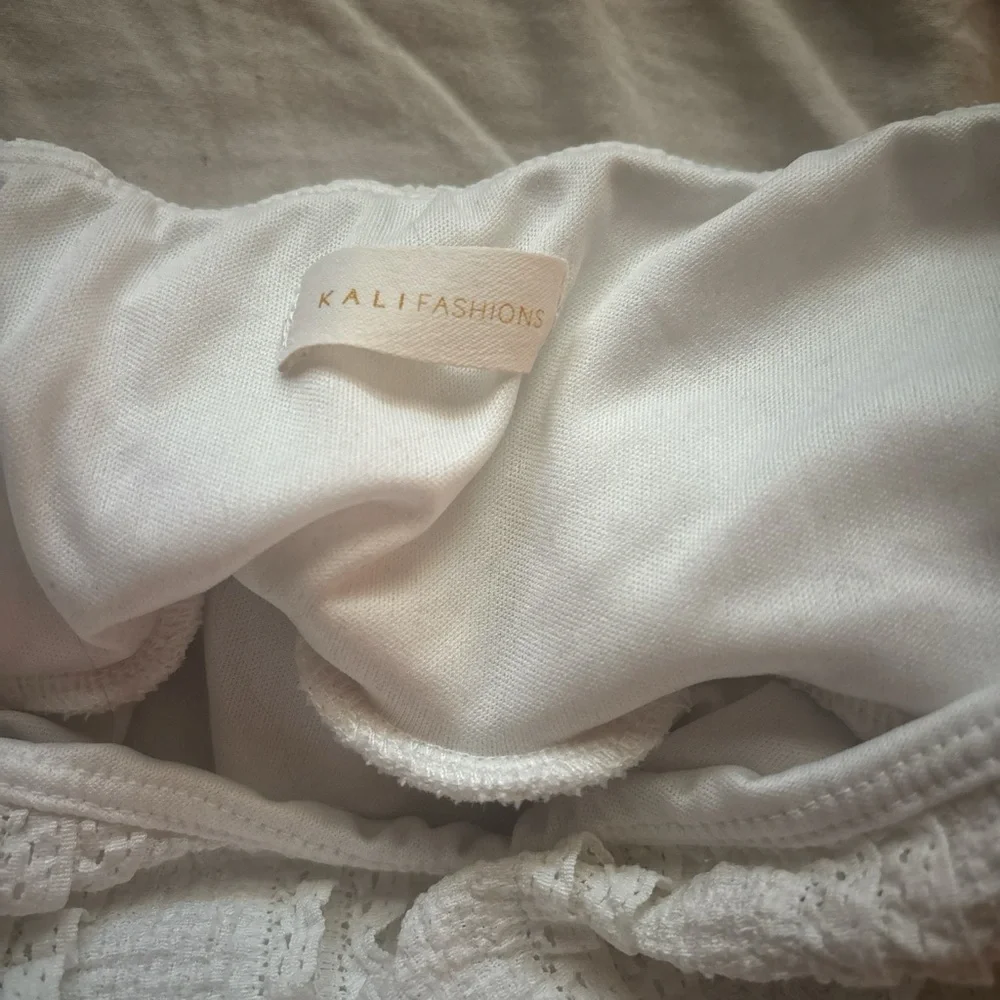 White Ruffled Mini Skirt - Picture 3 of 3